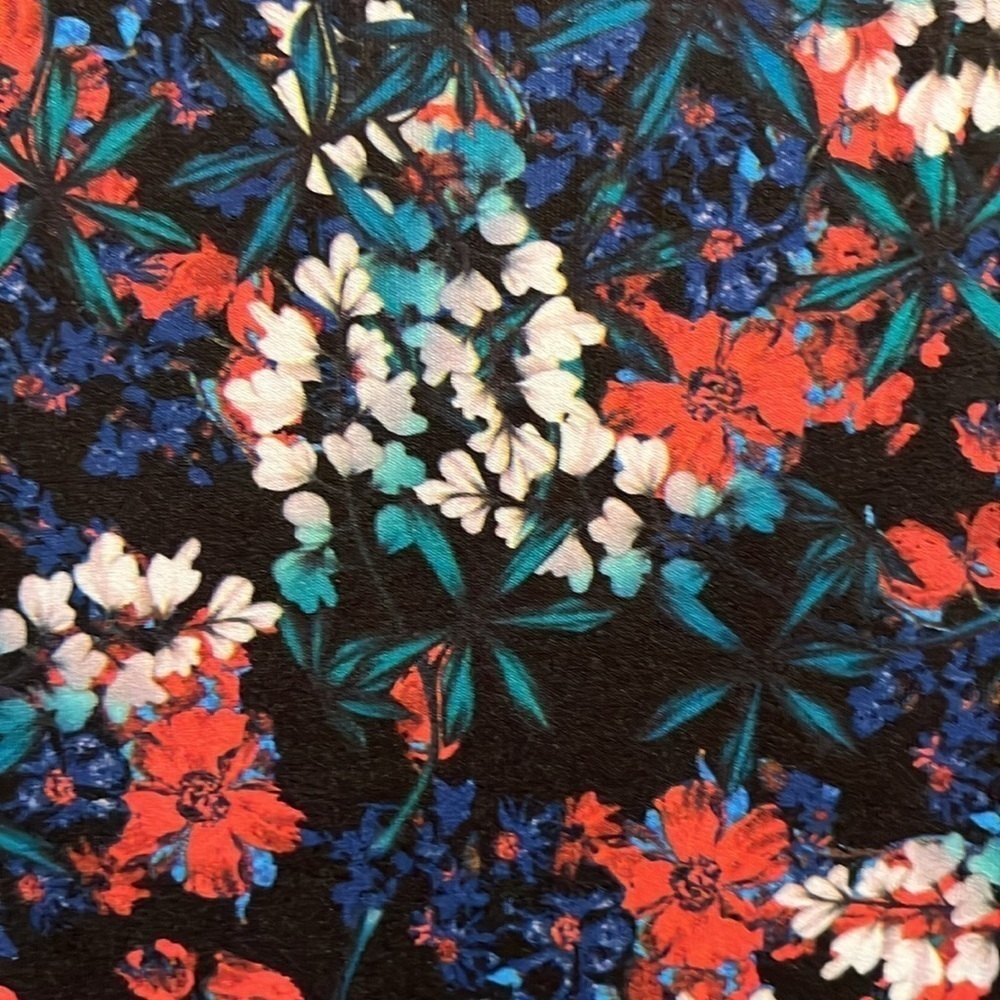 Lularoe black red blue green floral Debbie dress. Size XS. NWT. - Picture 6 of 6